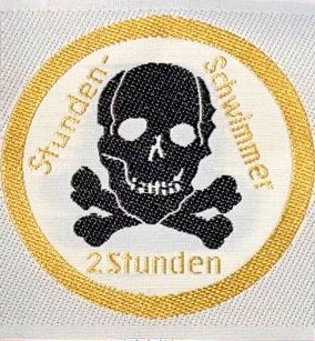 Totenkopf schwimmer 2 stunden 2 hour skull endurance swimming badge